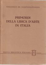 Primordi della lirica d'arte in Italia
