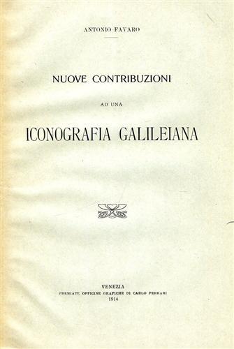 Nuove contribuzioni ad una iconografia galileiana - copertina