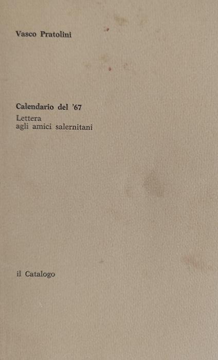 Calendario del '67. Letterea agli amici salernitani - copertina