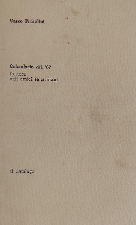 Calendario del '67. Letterea agli amici salernitani - copertina