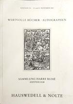 Sammling Harry Ruh�. Amsterdam. Wertvolle Bucher. Autographen