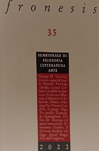 Fronesis. Vol.35. Dall'indice: - copertina