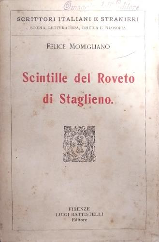 Scintille del Roveto di Staglieno - copertina