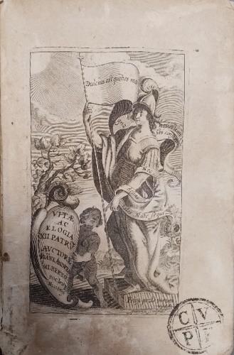 Vitae ac elogia. 12. patrum. auctore. Ioanne Andrea Alberto Societatis Iesu. Niciensis. Le vite sono:Antonius, Pachomius, Basilius, Augustinus, Benedictus, Bruno, Bernardus, Dominicus, Thomas Aquinas, Franciscus Assisias, Bonaventura, Ignatius Loyola - copertina