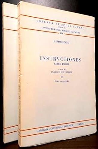 Instructiones. Libro Primo - copertina