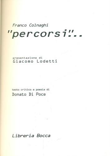 "Percorsi".. - copertina