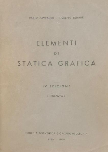 Elementi di statica grafica - copertina