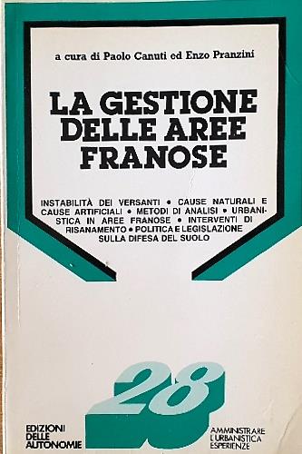 La gestione delle aree franose - copertina