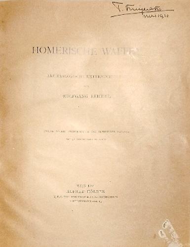 Homerische Waffen. Archaologische Untersuchungen - copertina