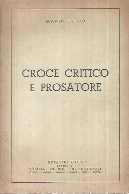 Croce critico e pensatore - copertina