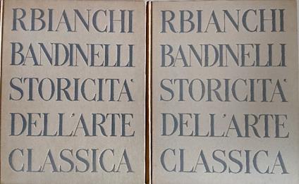 Storicit� dell'Arte Classica. Testo e indici. illustrazioni - copertina