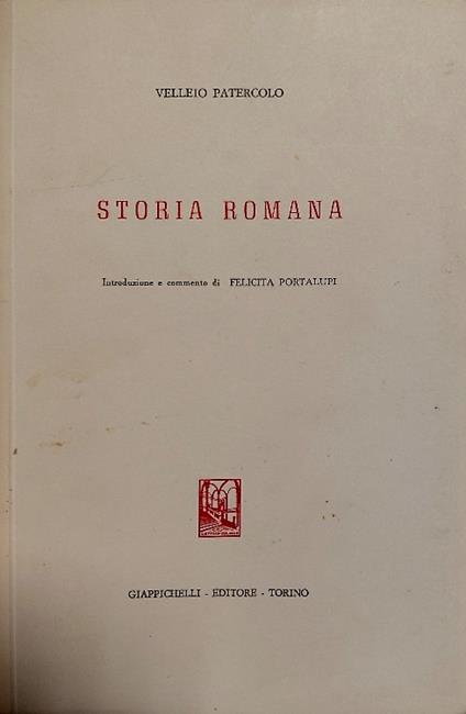 Storia romana - copertina