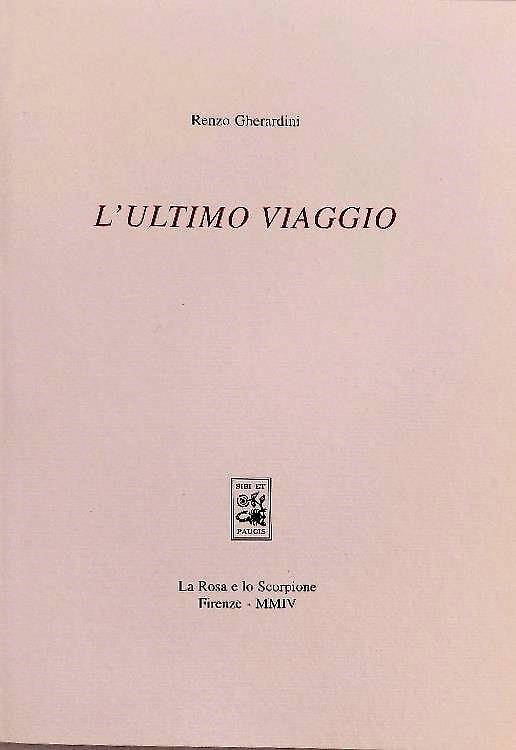 L' ultimo viaggio [Poesie] - copertina