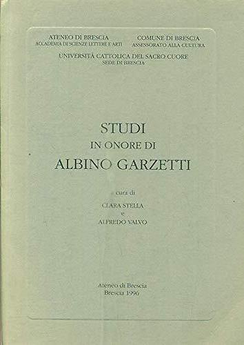 Studi in onore di Albino Garzetti - copertina