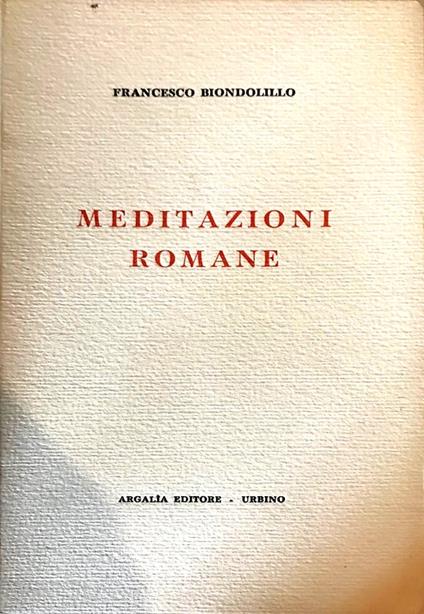 Meditazioni romane - copertina
