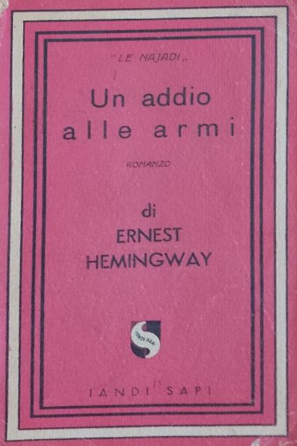 Un addio alle armi - copertina