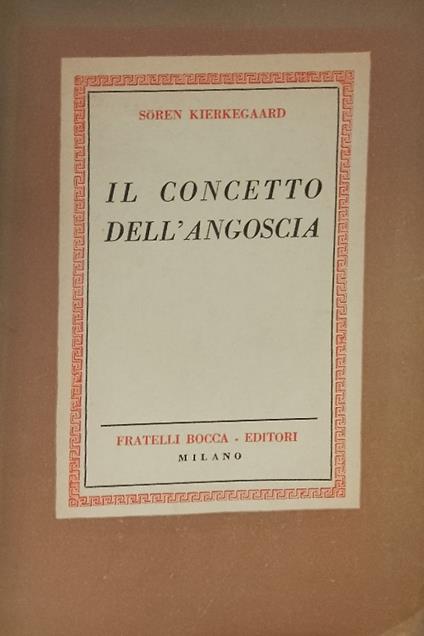 Il concetto dell'angoscia - copertina