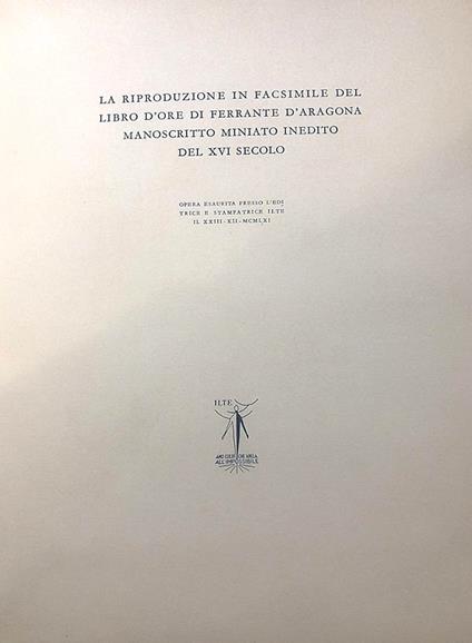 Il Libro d'Ore di Ferrante d'Aragona - copertina