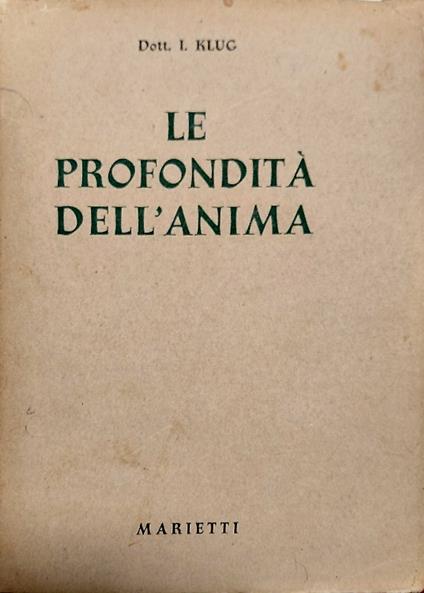 Le profondit� dell'anima - copertina