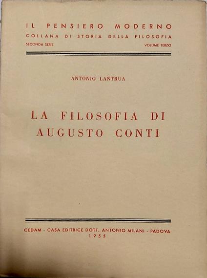 La filosofia di Augusto Conti - copertina