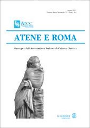 Atene e Roma. Nuova Serie Seconda, V - Fasc. 3-4, 2011 - copertina