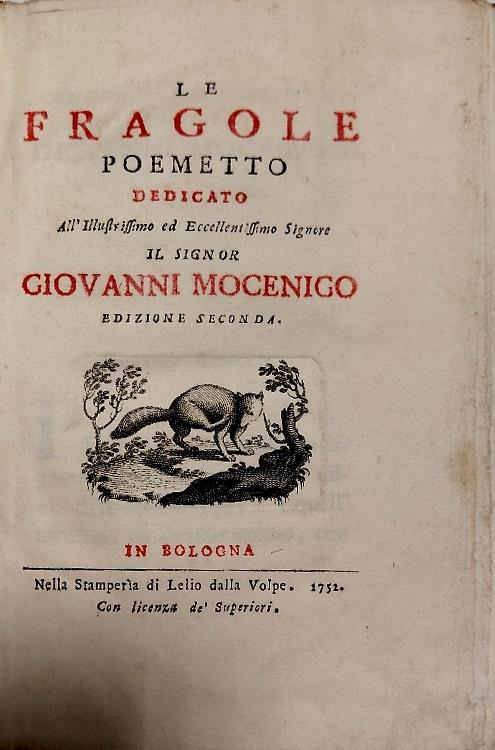 Le fragole. Poemetto - copertina