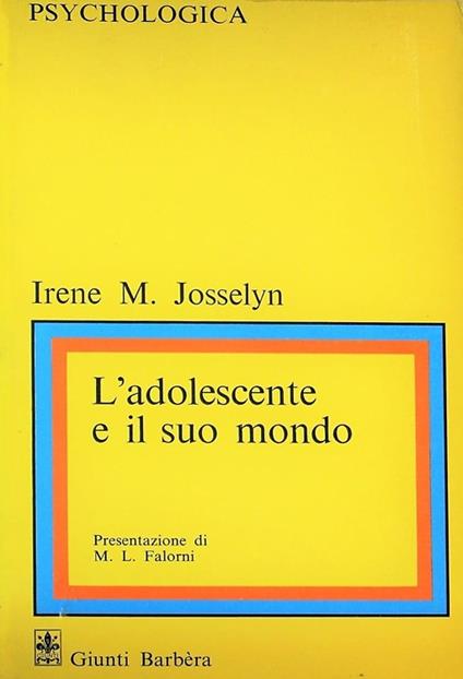 L' adolescente e il suo mondo - copertina