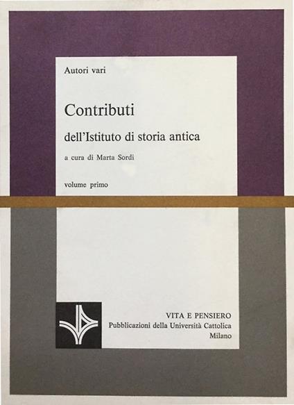 Contributi dell'istituto di Storia Antica - copertina