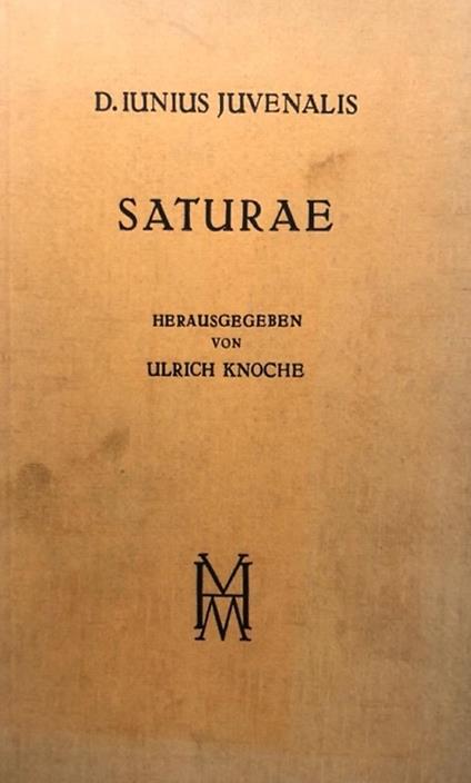 Saturae. Mit kritischem Apparat - copertina