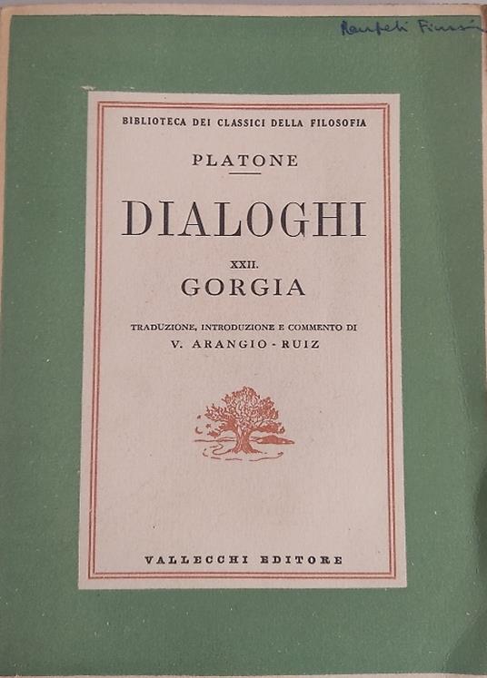 Dialoghi XXII: Gorgia - copertina