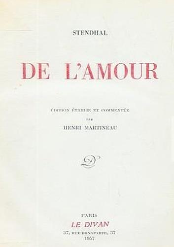 De l'Amour - copertina