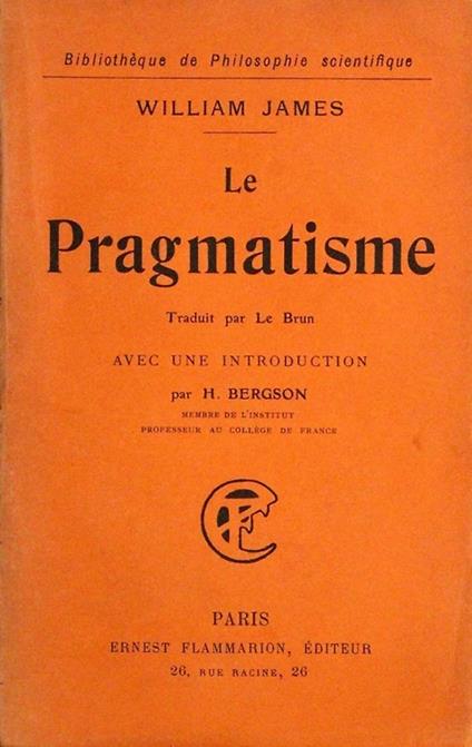 Le Pragmatisme - William James - copertina