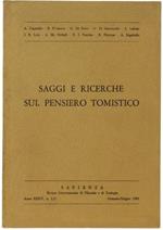 Saggi E Ricerche Sul Pensiero Tomistico. Sapienza, Rivista Internazionale Di Filosofia E Teologia, Anno Xxxiv, N. 1/2. Gennaio-Giugno 1981