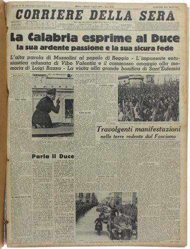 Corriere Della Sera. Dal 1 Aprile Al 31 Agosto 1939 - copertina