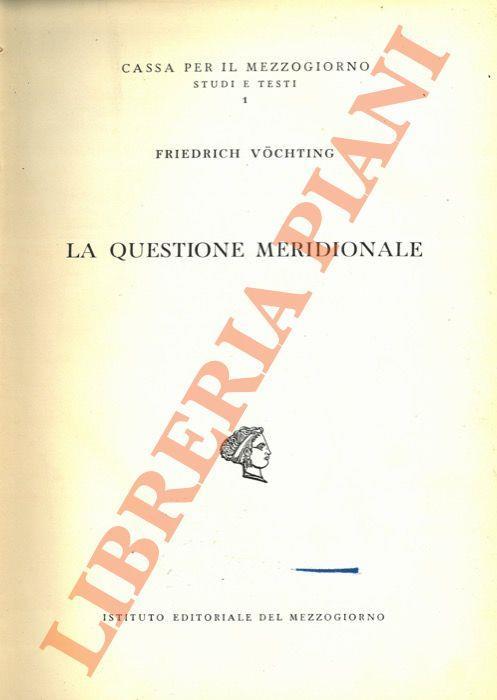 La questione meridionale - Friedrich Vöchting - copertina