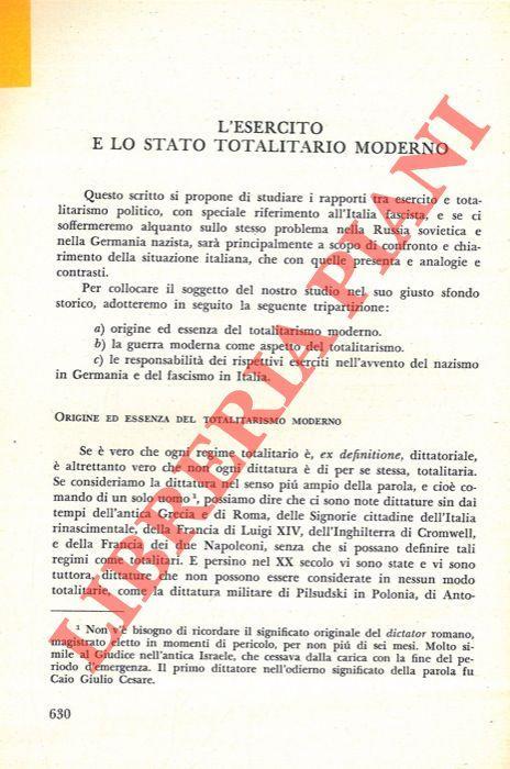 L' esercito e lo stato totalitario moderno - Meir Michaelis - copertina