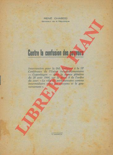 Contre la confusion des pouvoirs - Renato Chabod - copertina