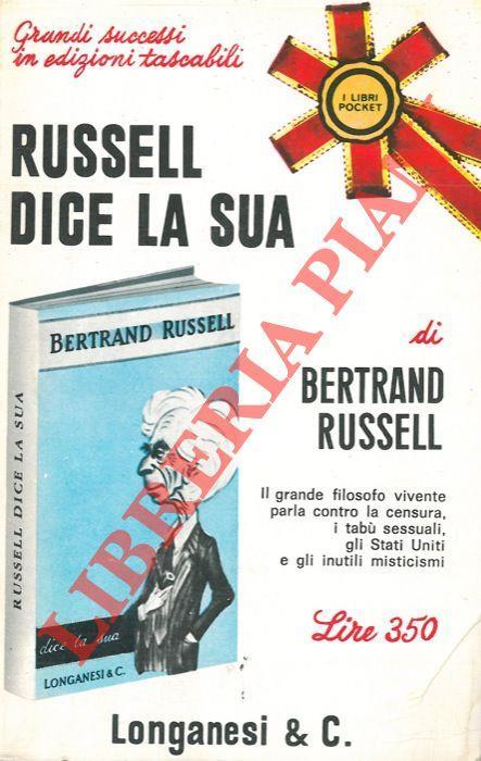 Bertrand Russell dice la sua - Bertrand Russell - copertina