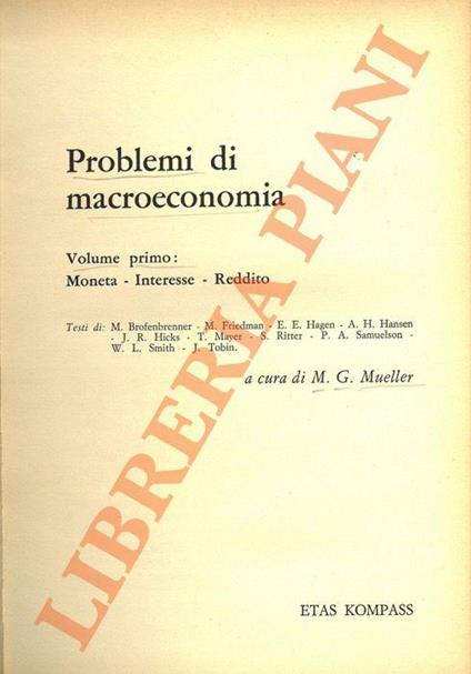 Problemi di macroeconomia - copertina