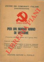 Per un nuovo anno di vittorie (Comunicato dell'Ufficio Politico del 1° gennaito 1971)