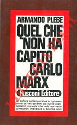 Quel che non ha capito Carlo Marx