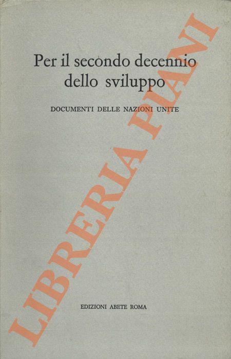 Per il secondo decennio dello sviluppo - copertina