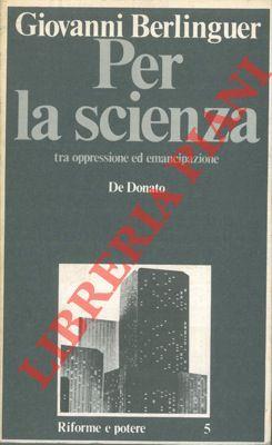 Per la scienze tra oppressione ed emancipazione - Giovanni Berlinguer - copertina