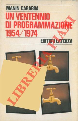 Un ventennio di programmazione. 1954 – 1974 - Manin Carabba - copertina
