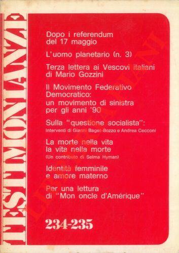 Testimonianze. 234-235 - copertina