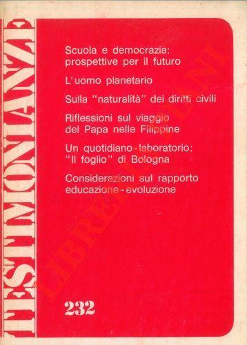 Testimonianze. 232 - copertina