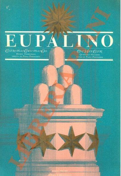 Eupalino. Cultura della città e della casa - copertina