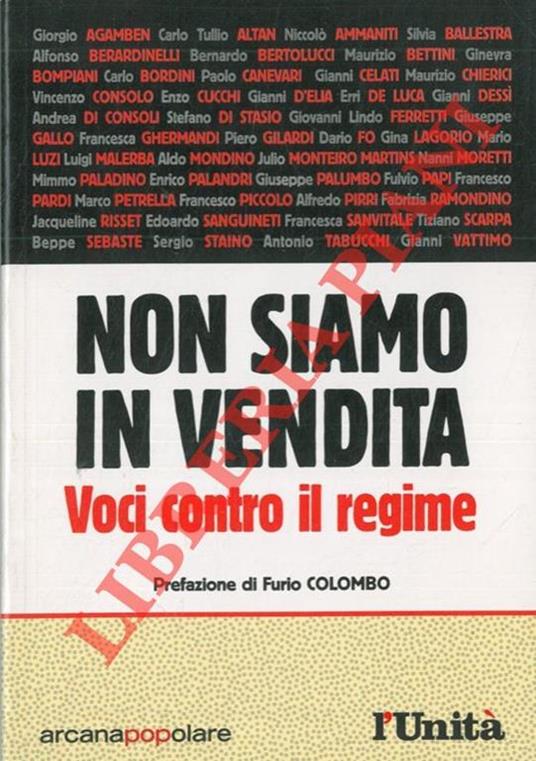 Non siamo in vendita.Voci contro il regime - copertina