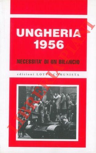 Ungheria 1956. Necessità di un bilancio - copertina