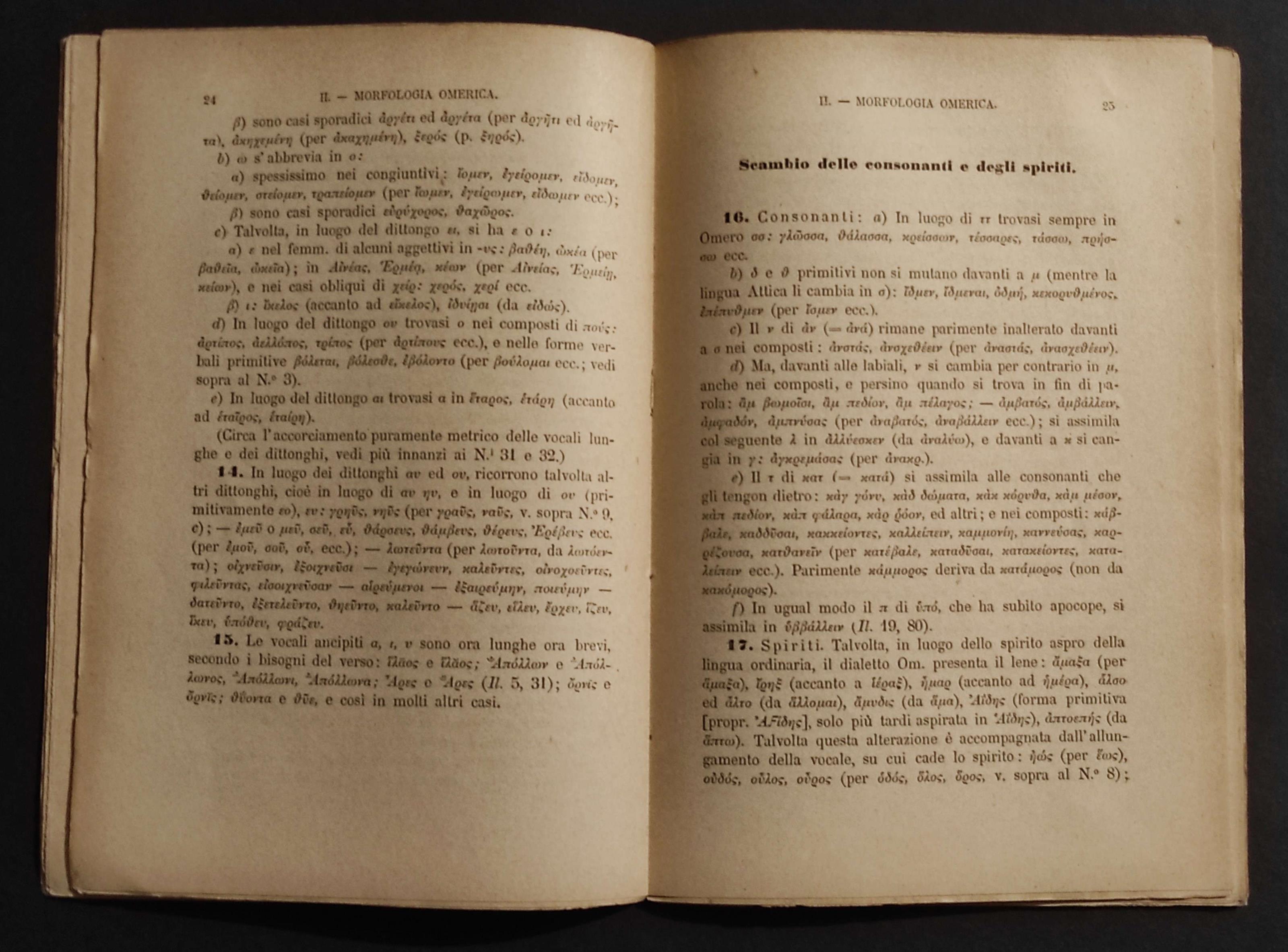 Il Dialetto Ionico d'Erodoto e d'Omero